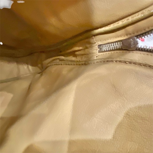 Prada cream leather shoulder bag briefcase laptop tote with side number lock - Picture 15 of 15